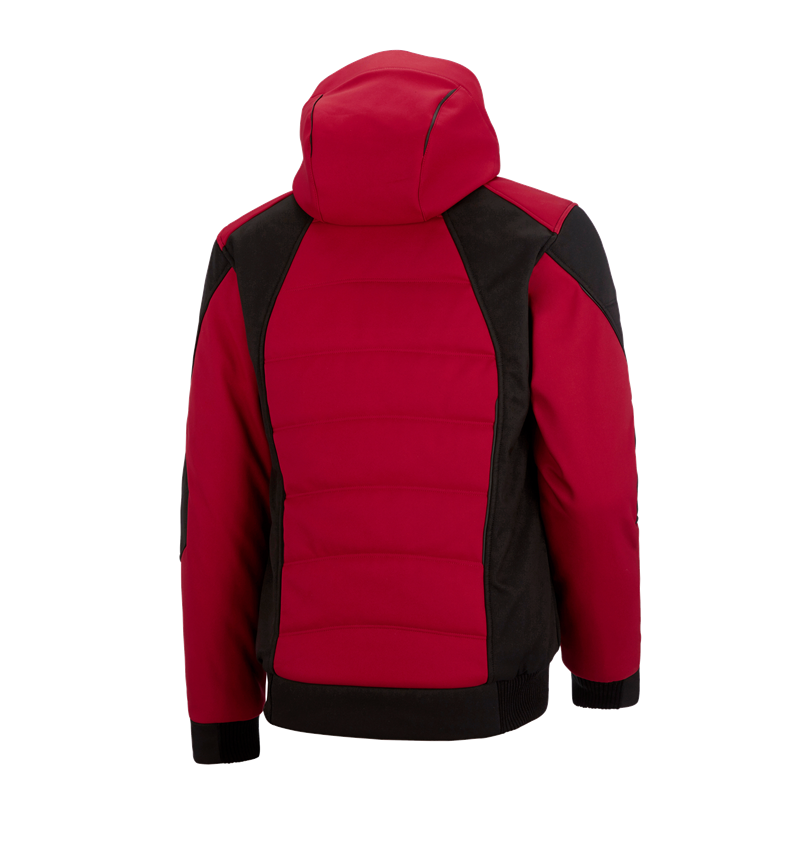 Arbetsjackor: Vinter softshelljacka e.s.vision + röd/svart 3