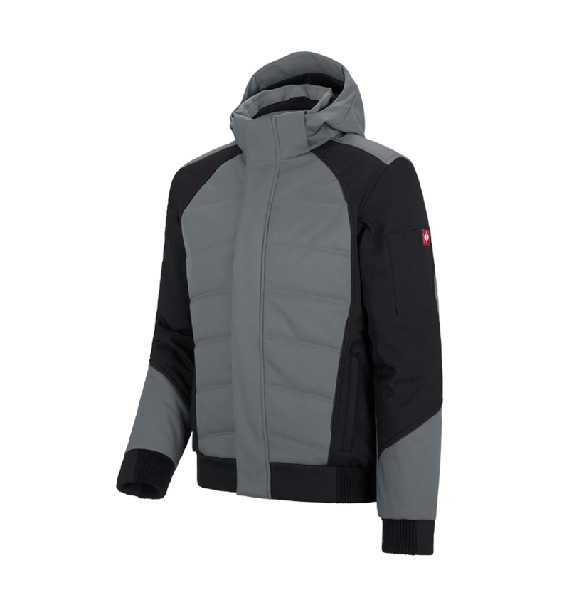 Arbetsjackor: Vinter softshelljacka e.s.vision + cement/svart 2