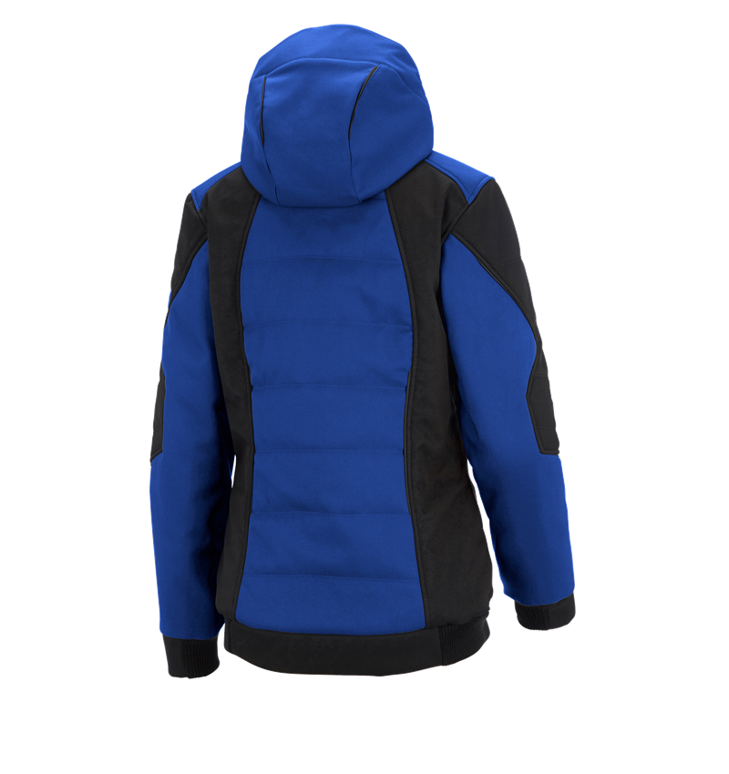 Work Jackets: Winter softshell jacket e.s.vision, ladies' + royalblue/black 3