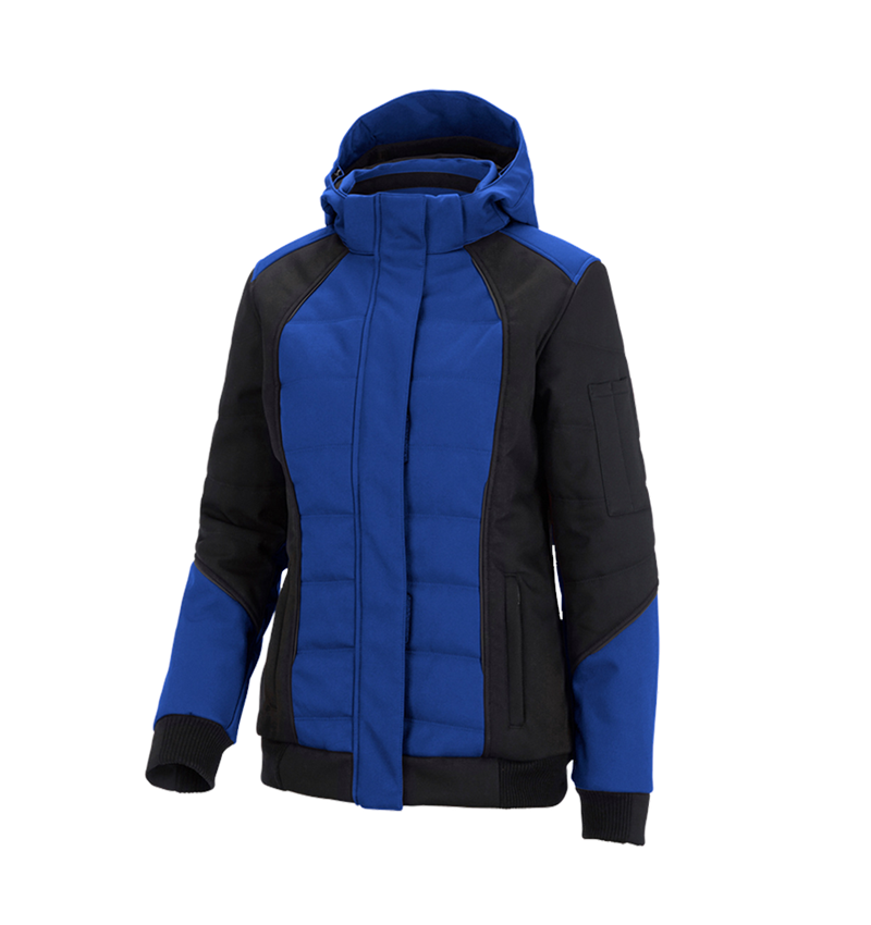 Work Jackets: Winter softshell jacket e.s.vision, ladies' + royalblue/black 2