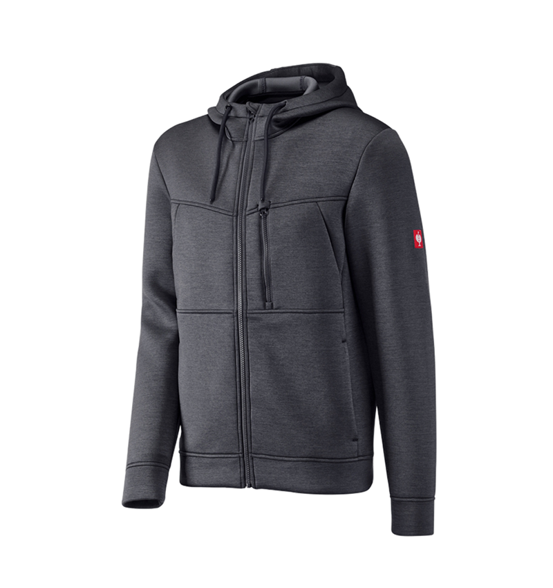 Cold: Hooded jacket climafoam e.s.dynashield + anthracite melange 2