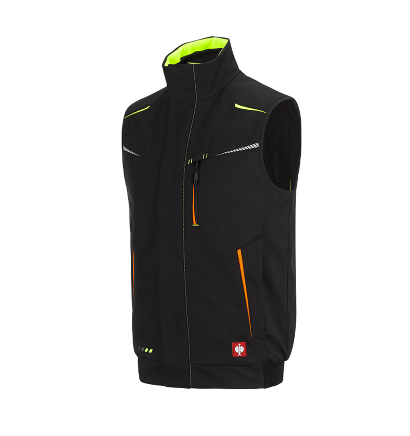 Work Body Warmer: Winter softshell bodywarmer e.s.motion 2020 + black/high-vis yellow/high-vis orange 9