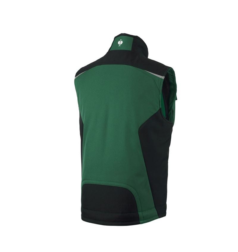 Cold: Softshell bodywarmer e.s.motion + green/black 3