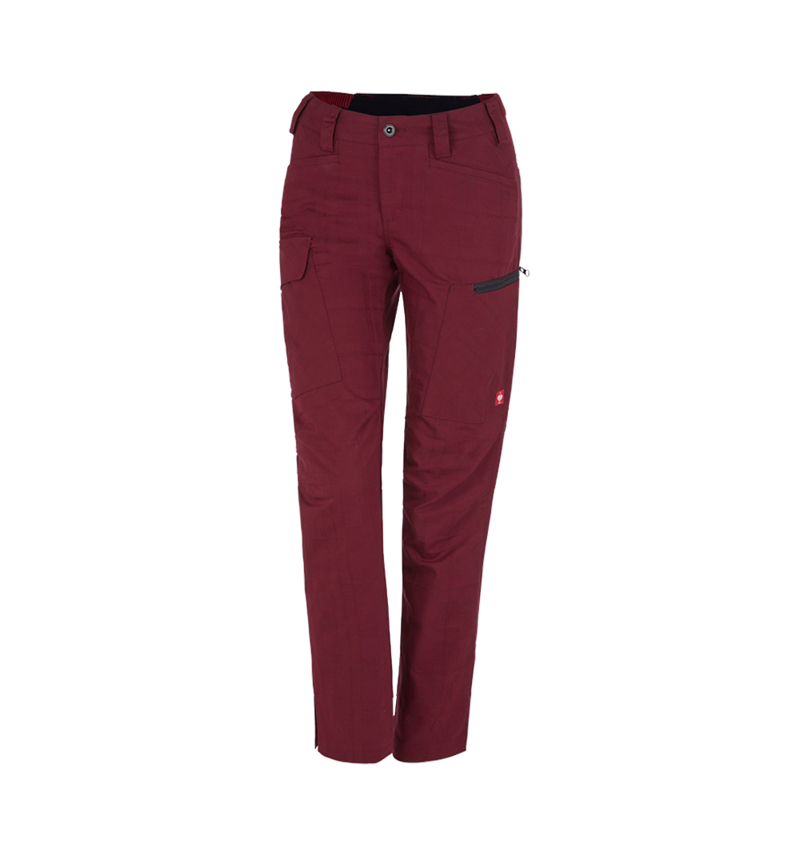 Work Trousers: e.s. Trousers pocket, ladies' + ruby