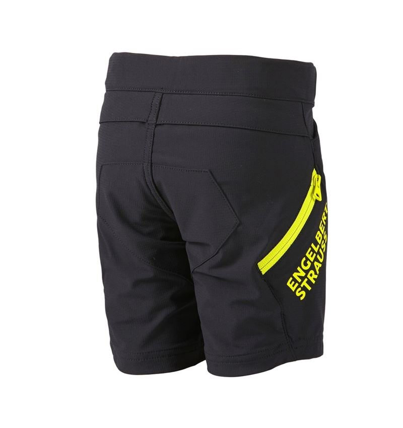 Shorts: Funktionsshort e.s.trail, barn + svart/acidgul 4