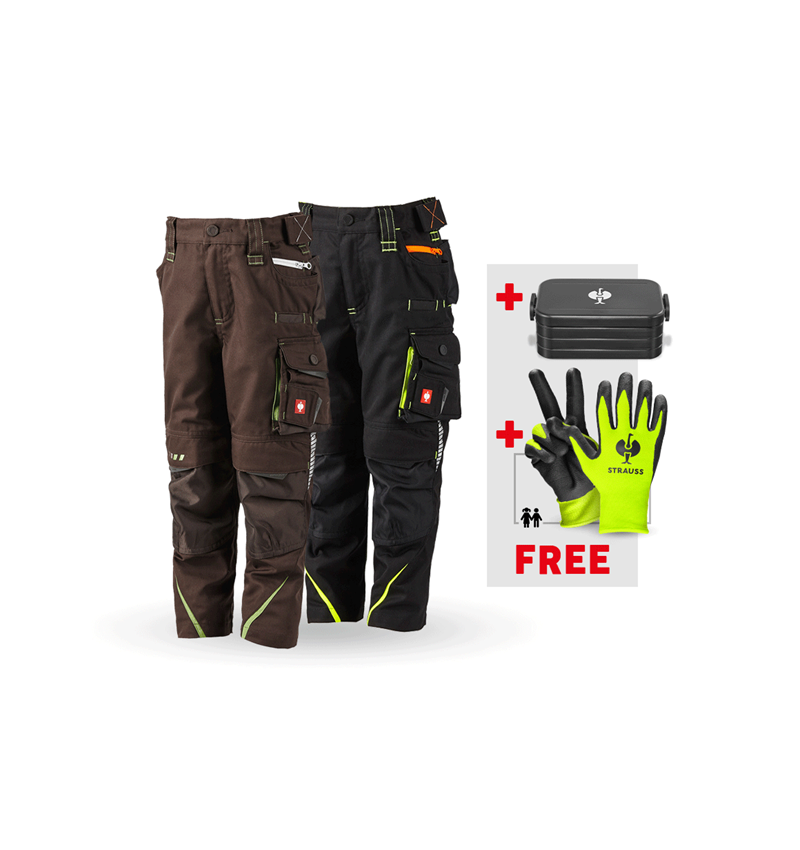 Clothing sets: SET: 2x children’s trousers e.s.motion 2020 + chestnut/seagreen