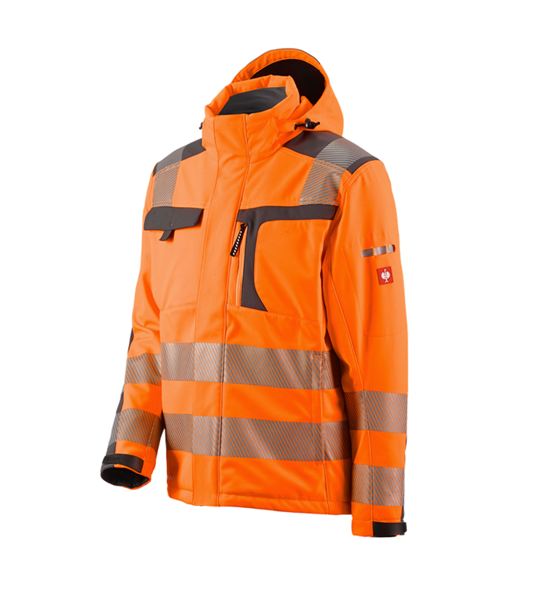 Arbetsjackor: Varseljacka softshell e.s.motion + varselorange/antracit 1