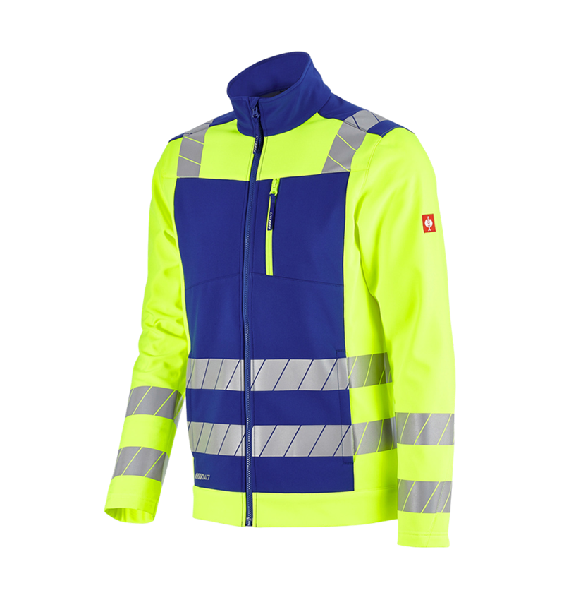 Arbetsjackor: Varseljacka softshell e.s.motion 24/7 + kornblå/varselgul 4