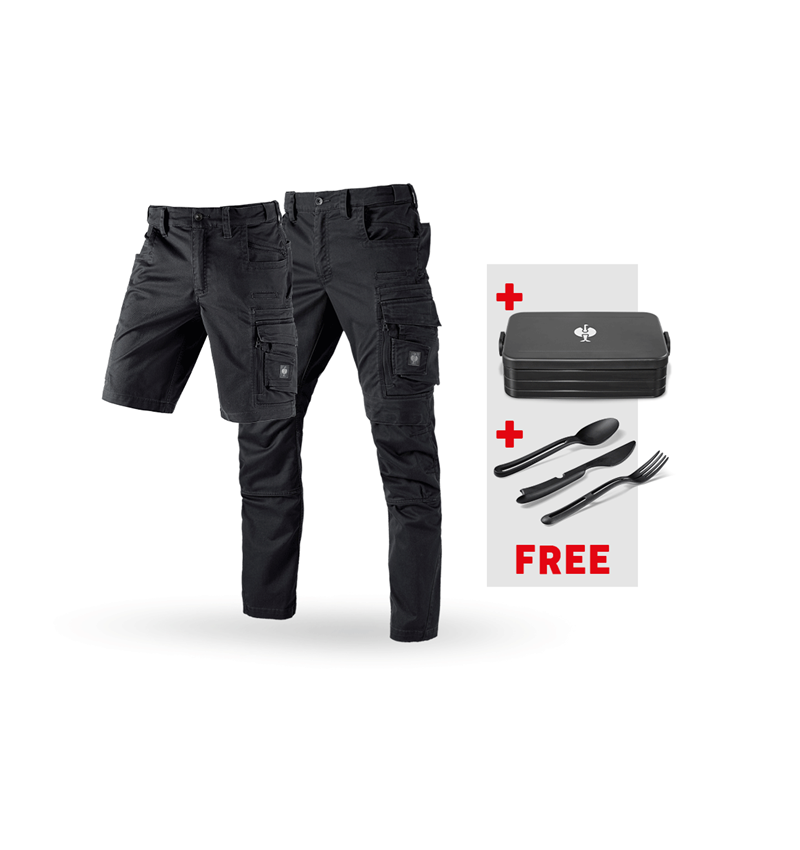 Clothing: SET: Trousers + Shorts e.s.motion ten + oxidblack
