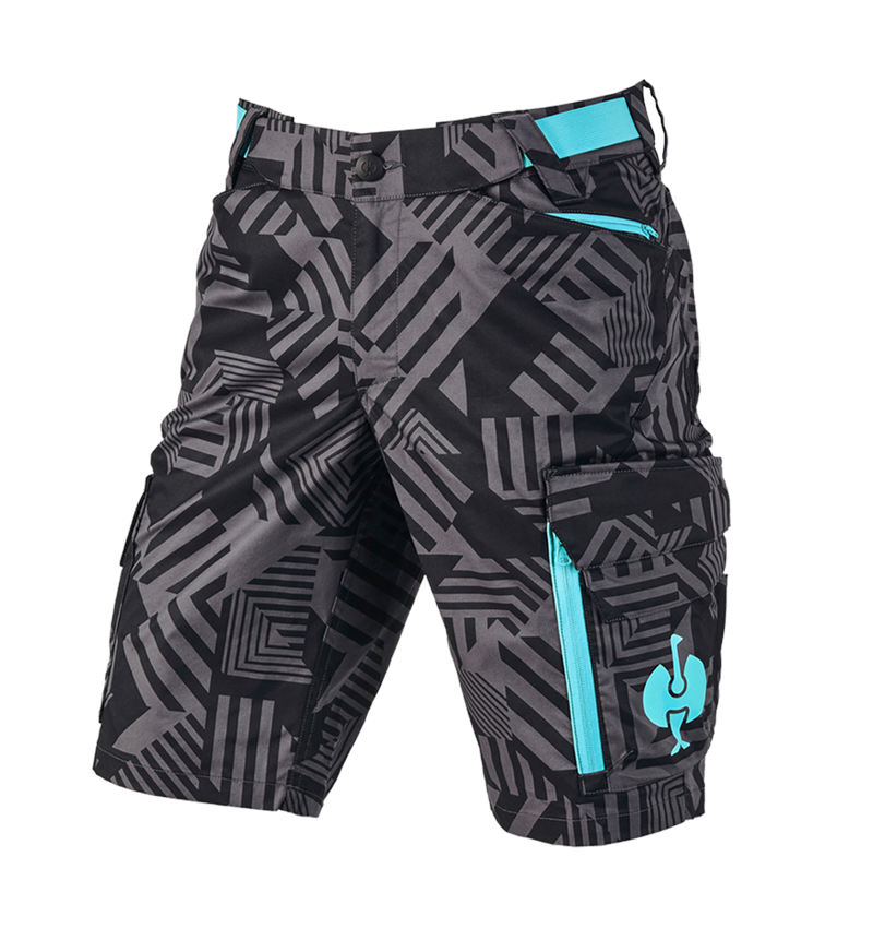 Arbetsbyxor: Shorts e.s.trail + svart/antracit/lapisturkos 2