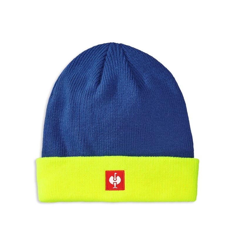 Accessories: Knitted hat e.s.motion 24/7 + royalblue/high-vis yellow