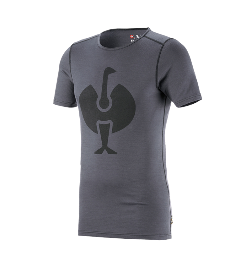 Underwear | Functional Underwear: e.s. T-shirt Merino, men's + cement/graphite 1