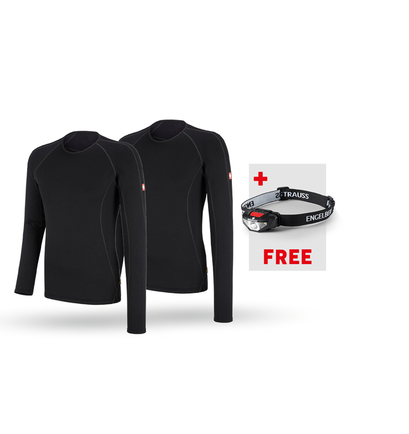 Clothing sets: SET: 2xe.s. func.-longsleeve thermo stretch-x-warm + black