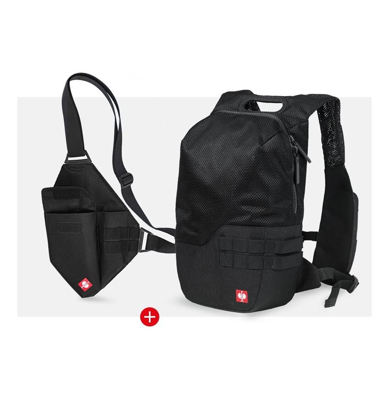 Verktyg och accessoarer: Ryggsäck e.s.ambition + Axelremsväska