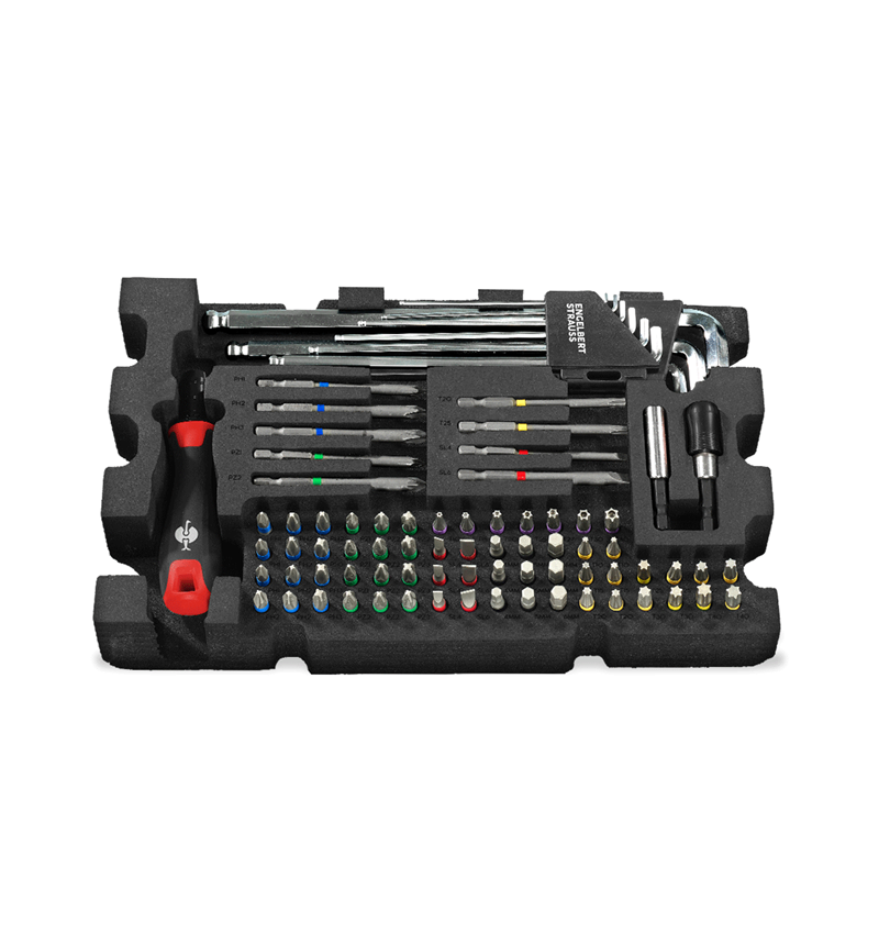 STRAUSSbox System: STRAUSSbox small screwdriver inlay, 81-piece