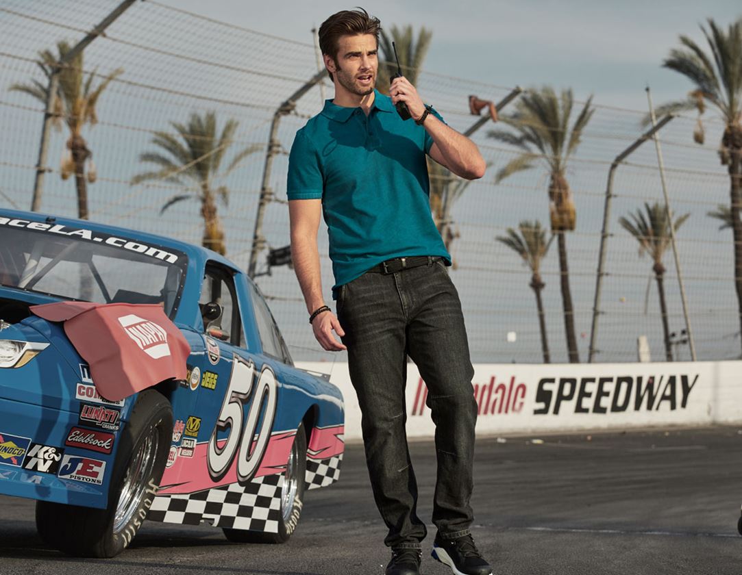 Överdelar: e.s. Polo-Shirt vintage cotton stretch + mörk cyan vintage 1