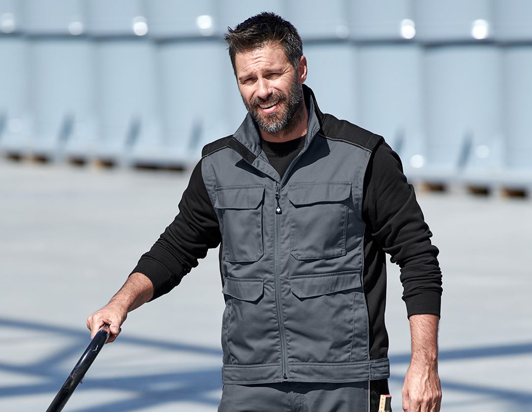 Work Body Warmer: Bodywarmer e.s.active + grey/black