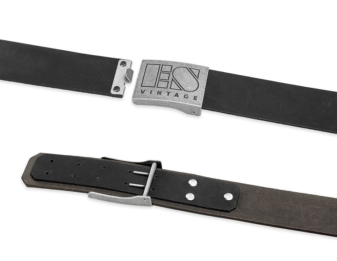 Accessories: Leather buckle belt e.s.vintage + black 2