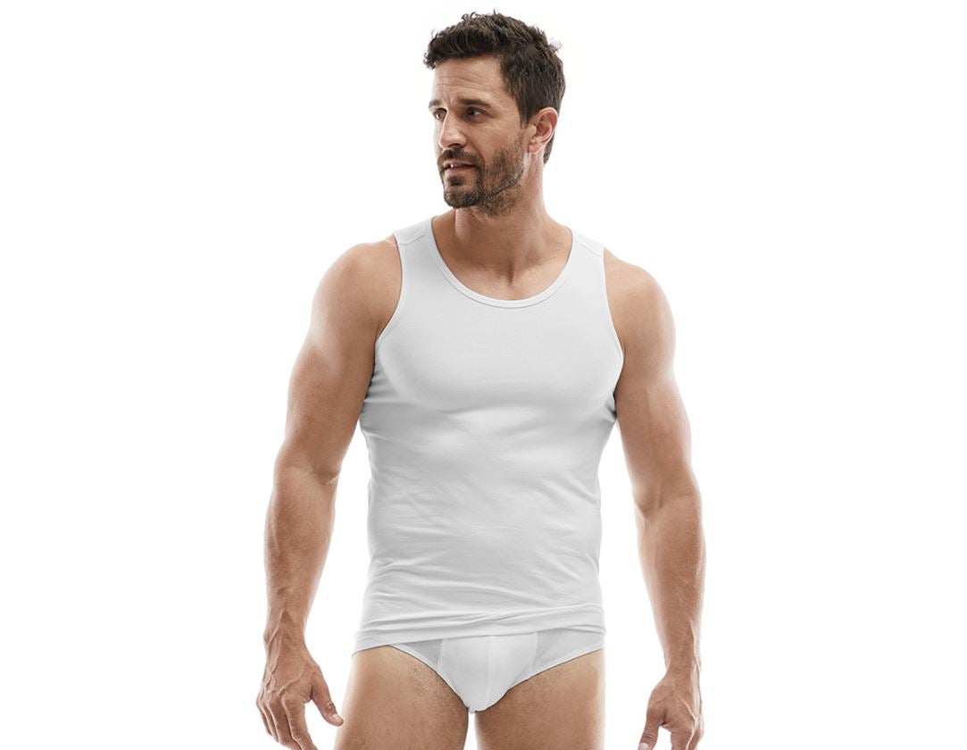 Underwear | Functional Underwear: e.s. Cotton stretch tank shirt + white