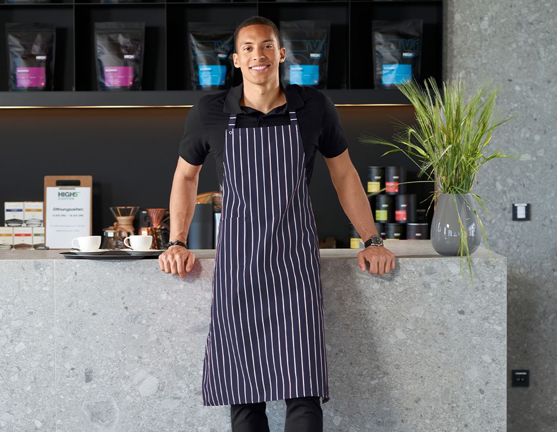 Aprons: Bib Apron Turin + navy/white