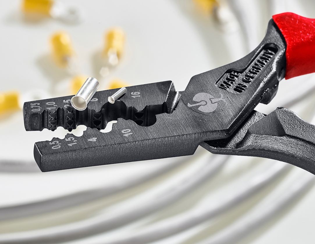 Tänger: Presstång för ledarändhylsor