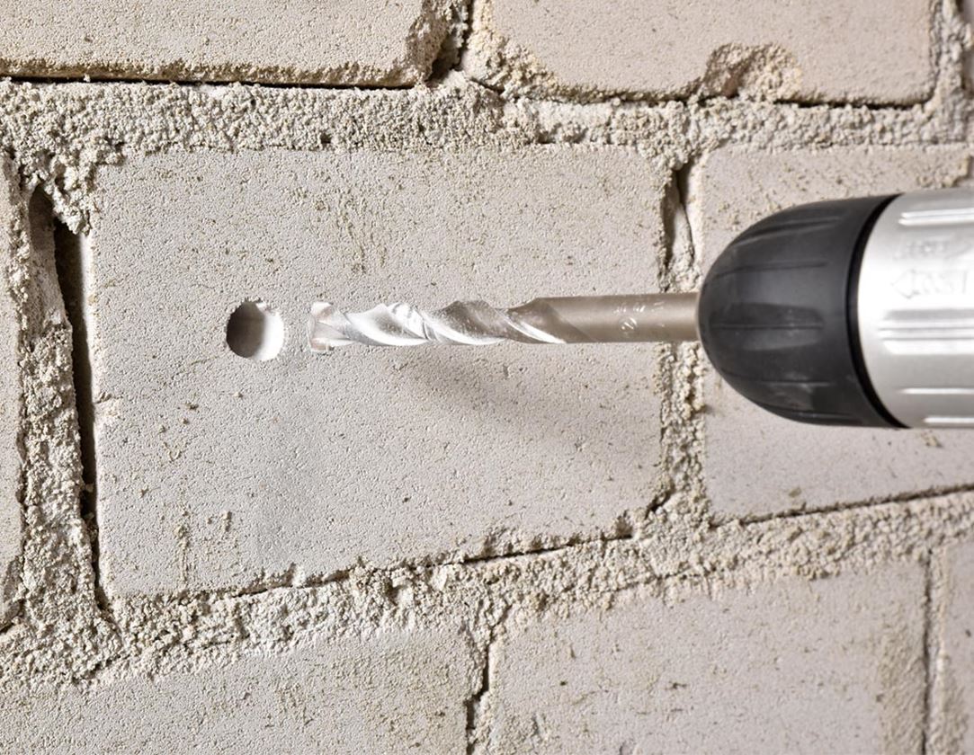 Drills: e.s. 2-blade stone drill set round shaft classic 4