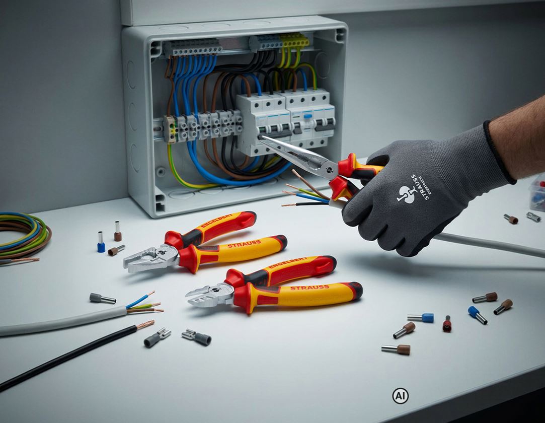 AI-generated / modified - Tongs: e.s. safety pliers set VDE  1