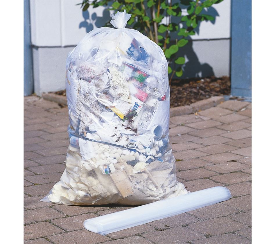 Waste bags | Waste disposal: 15x Rubbish sack Goliath transparent, 120l, 100 mμ