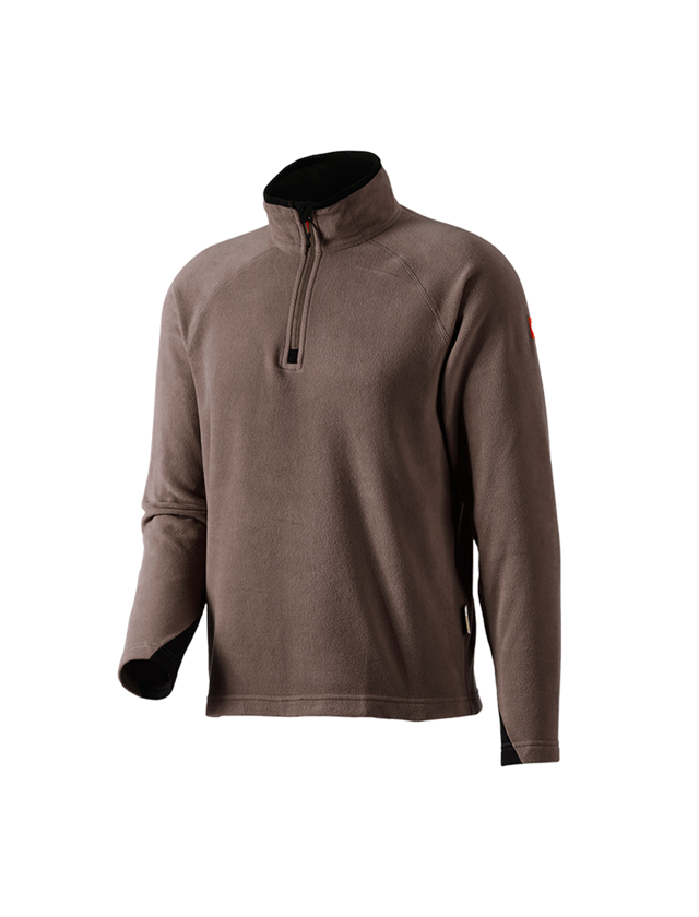 Shirts, Pullover & more: Microfleece troyer dryplexx® micro + chestnut 1