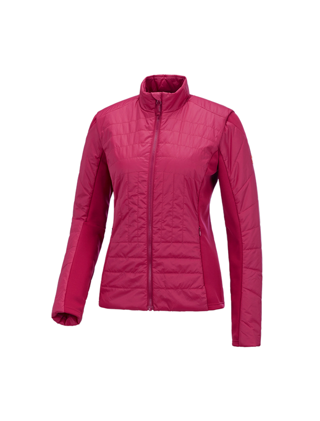 Work Jackets: e.s. Function quilted jacket thermo stretch,ladies + berry