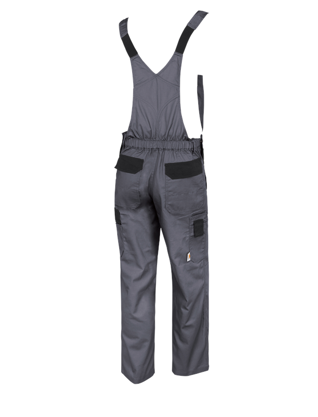 Work Trousers: STONEKIT Bib & Brace Odense + grey/black 1