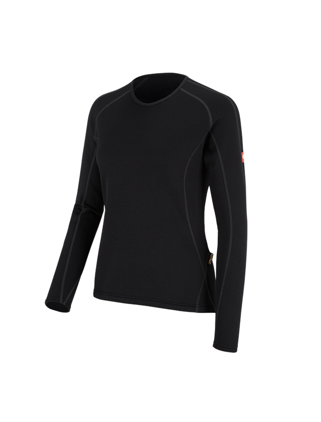 Termounderkläder: e.s. långärmad topp thermo stretch, x-warm, dam + svart 2