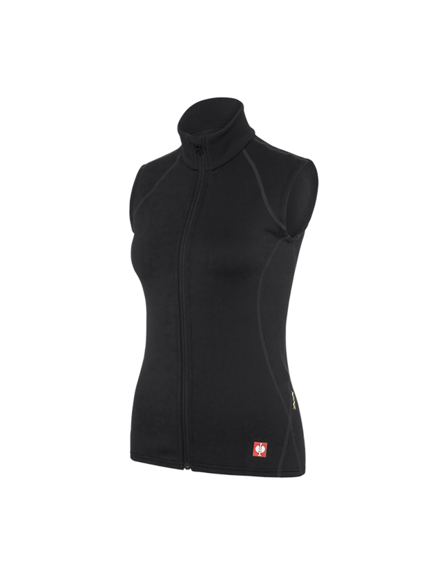 Termounderkläder: e.s. funktions-väst thermo stretch - x-warm, dam + svart