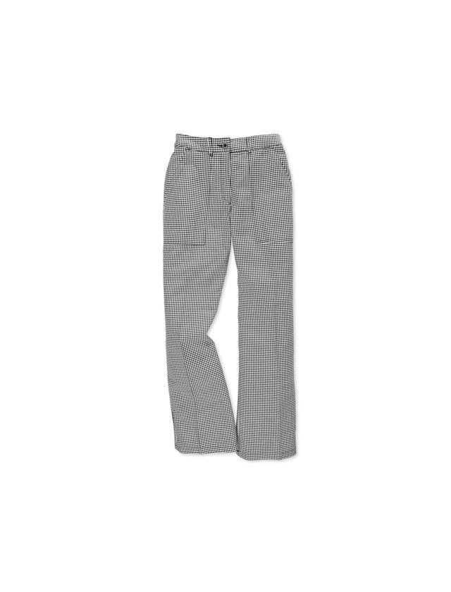 Work Trousers: Women's chef trousers + black/white