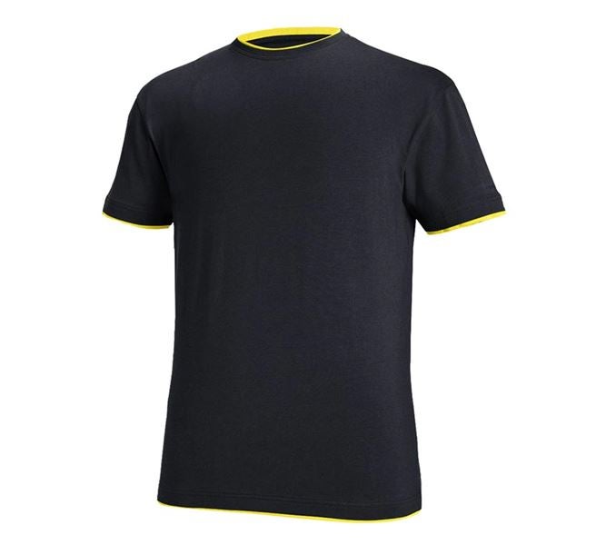 Hlavné zobrazenie, Tričká, Tričko e.s. cotton stretch Layer, zafírová/citrusová
