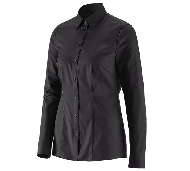 Hlavné zobrazenie, Blúzky | Košele, Obchodná blúza e.s. cotton stretch,dámsky reg. fit, čierna