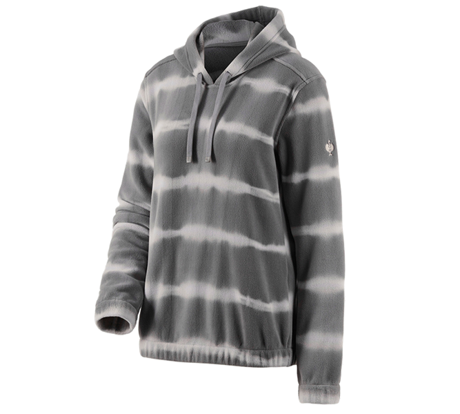 Hlavné zobrazenie, Tričká, pulóvre a košele, Flísová mikina s kapucňou tie-dye e.s.motion ten,d, granitová/opálová sivá