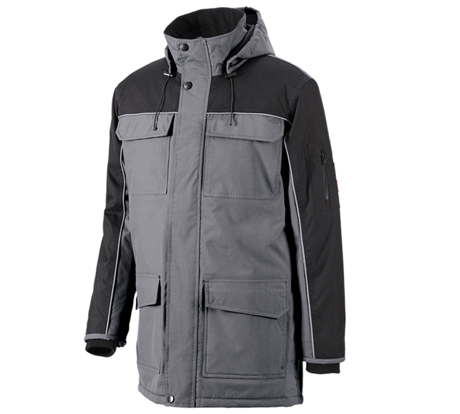 Hlavné zobrazenie, Zimné bundy, Dlhá vetrovka e.s.image, sivá/čierna