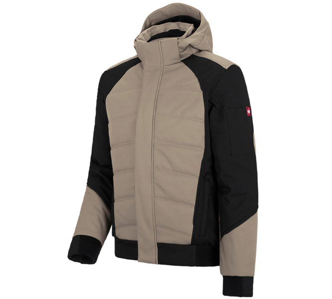 Hlavné zobrazenie, Stolár, Zimná softshellová bunda e.s.vision, hlinená/čierna