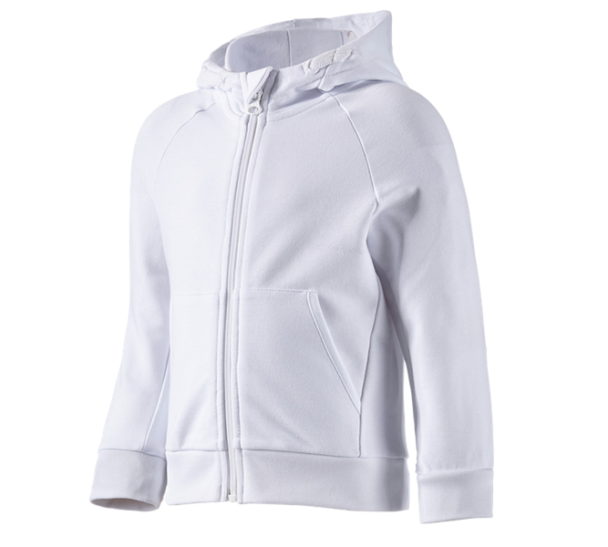 Hlavné zobrazenie, Basics, Tepláková mikina s kapucňou e.s. cotton stretch, d, biela