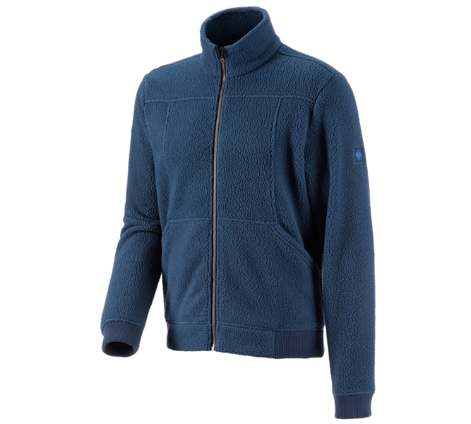 Hlavné zobrazenie, Flísové bundy | Pletené bundy, Bunda s umelou kožušinou e.s.vintage, arktická modrá