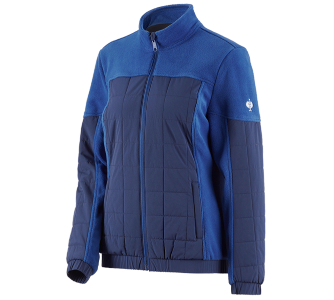 Hlavné zobrazenie, Oblečenie, Hybridná flísová bunda e.s.concrete, dámska, alkalická modrá/tmavomodrá