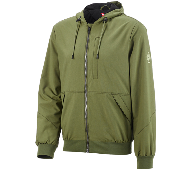 Hlavné zobrazenie, e.s.iconic, Bunda s kapucňou e.s.iconic, horská zelená