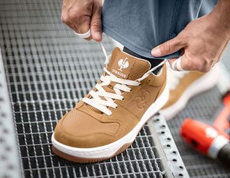 Zobrazenie 3, S1 bezpečnostné poltopánky e.s. Eindhoven low, mandľovo hnedá/biela