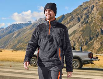 Zobrazenie 3, Sveter Highloft e.s.​motion 2020, antracitová/výstražná oranžová