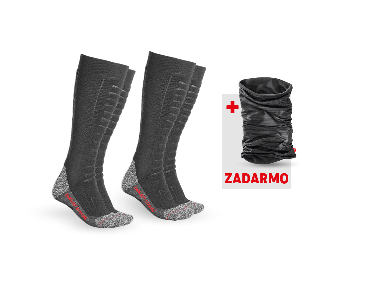 Oblečenie: SÚPRAVA: 2x Uni.ponož. e.s. Function x-warm/x-high + čierna