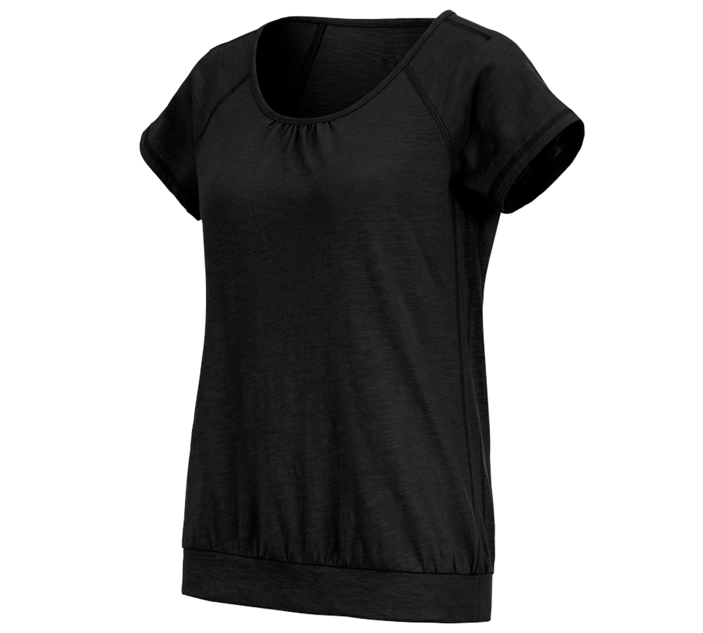 Tričká, pulóvre a košele: Tričko e.s. cotton slub, dámske + čierna