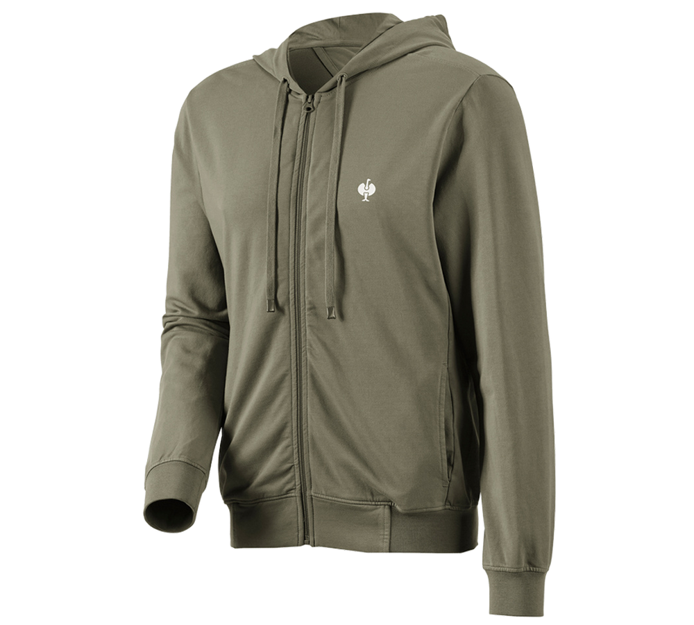 Tričká, pulóvre a košele: Mikina s kapucňou e.s.motion ten + zemitá zelená vintage