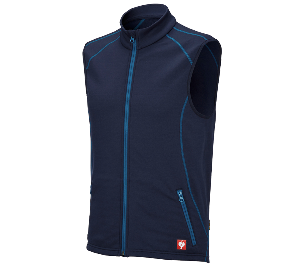Vesty: Funkčná vesta thermo stretch e.s.motion 2020 + tmavomodrá/atolová