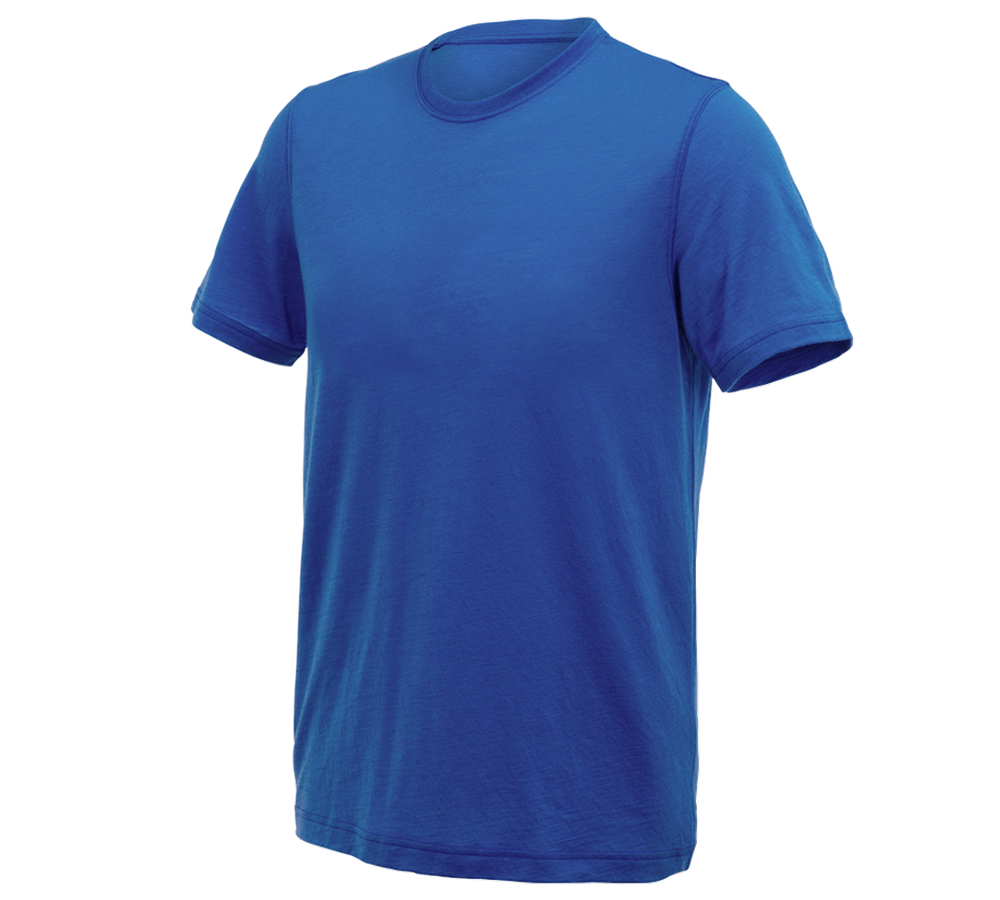 Tričká, pulóvre a košele: Tričko e.s. merino light + enciánová modrá